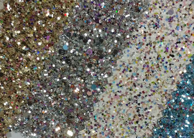 Trung Quốc Kim cương Chunky Glitter lấp lánh vải, trang trí Glitter tường vải nhà máy sản xuất